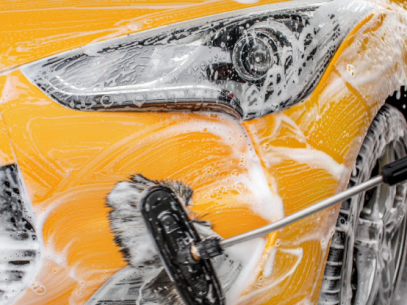 car cleaning brush flow-thru